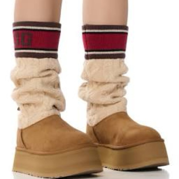 UGG Classic Sweater Slouch Boot tan khaki size 9